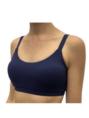TOP FITNESS FEMININO COM BOJO MARINHO
