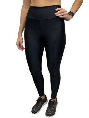 Calça Feminina Legging básica com cós largo Preta