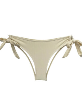Tanga de Biquíni com Laço na Lateral Off White