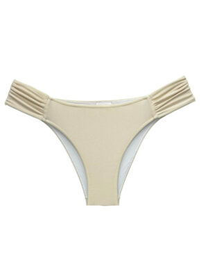 Tanga de biquíni lateral drapeado Off White