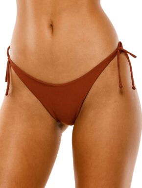 Tanga de biquíni com amarração na lateral lisa