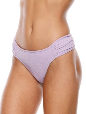 Tanga de biquíni lateral drapeado textura aura