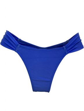 Tanga de biquíni fio com lateral drapeada lisa