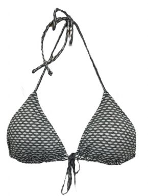 Top de biquíni cortininha com bojo removível Mescla