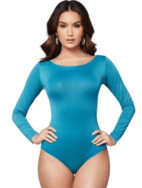 Maiô Body decote alto e costas cavada sem bojo Com Mangas Cores