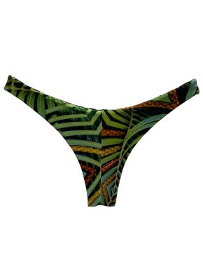 Tanga de biquíni asa delta estampada Maktub