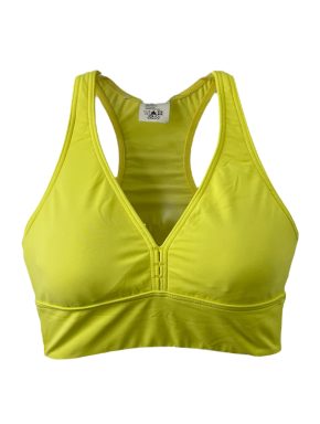 Top fitness nadador decote V com bojo e cós largo Liso