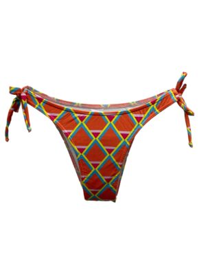 Tanga de biquíni com laço na lateral Power Laranja