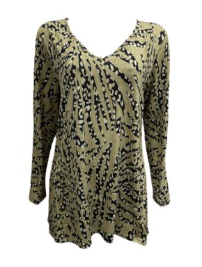 Blusa manga longa decote V Lince