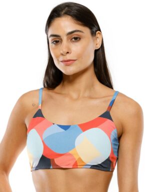 Top de biquíni básico com alças reguláveis Positano