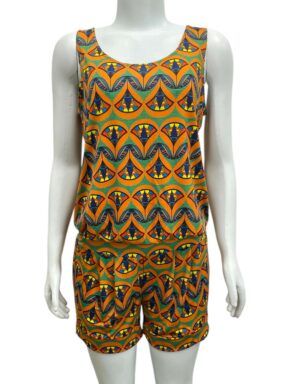 Macaquinho Regata Curto Com Amarração na Cintura Caicos