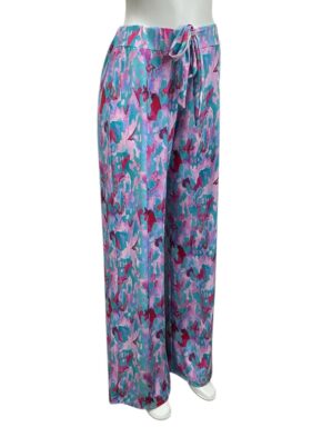 Calça pantalona com amarração na cintura Lagoon