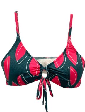 Top de Biquíni com amarração frontal e bojo removível Ville Pink