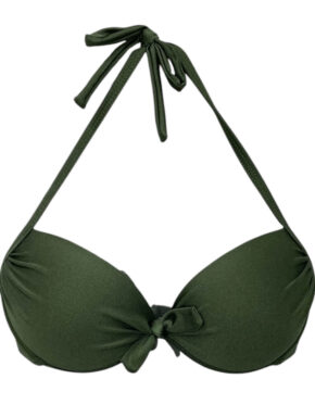 Top de biquíni Meia taça com laço Croco