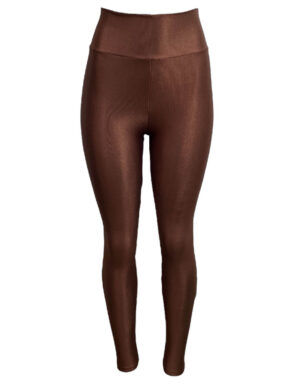 Calça Fitness legging feminina básica com bolso no cós Lyon Cappuccino