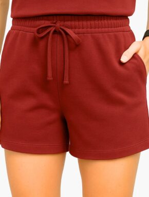 Shorts Soltinho Fleece Vermelho