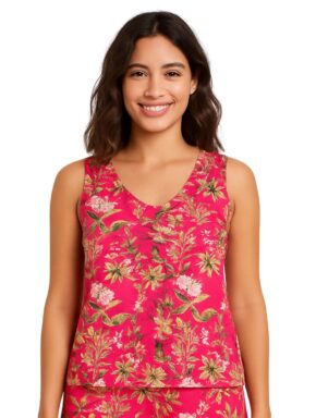 Regata dupla decote em V e costas reta Amarilis