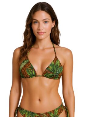 Top de biquíni cortininha com bojo removível Ilha Bela