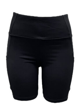 Bermuda feminina Cós Largo com bolsos laterais Preto