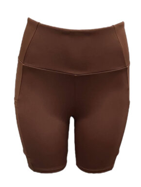 Bermuda feminina Cós Largo com bolsos laterais Cappucino