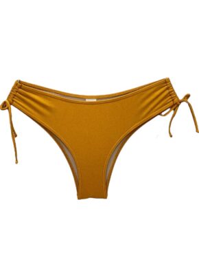 Tanga de Biquíni com Detalhe Franzido na Lateral Damasco