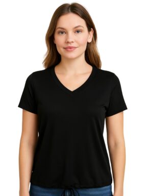 BLUSA MANGA Curta FEMININA FITNESS COM CORDÃO Cores