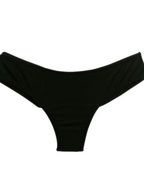 Tanga de biquíni básica cavada no bumbum Trilobal