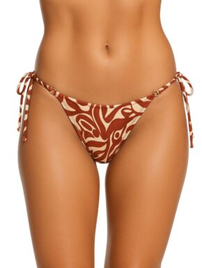 Tanga de biquíni amarração lateral argolinha dourada Mawi