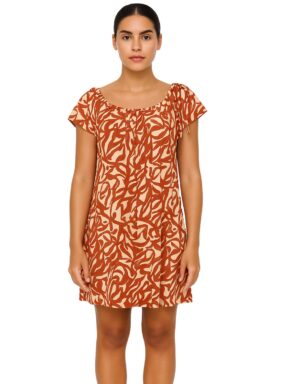 Vestido curto com amarração no ombro Mawi