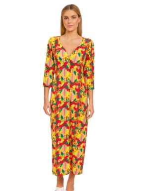 Vestido longo manga ¾ Vitamina