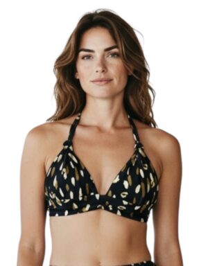 Top de biquíni Frente Única sem bojo Oliva Print