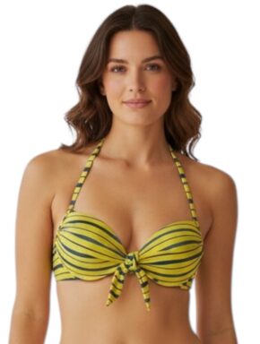 Top de Biquíni Meia Taça com Bojo e Laço Frontal Solara