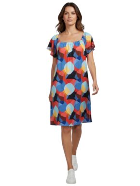 Vestido curto com amarração no ombro Positano