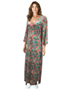 Vestido longo manga ¾ Bliss