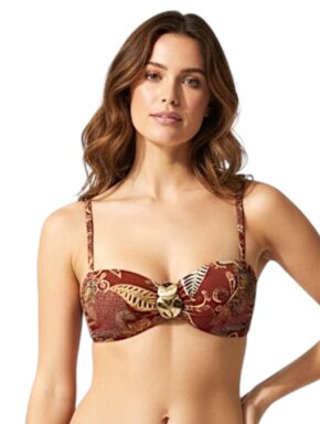 Top de biquíni tomara que caia com fivela alças removíveis Teba Liquor