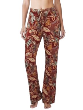 Calça pantalona com amarração na cintura Teba Liquor